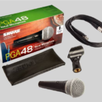 MICROFONO SHURE PGA48 CON CABLE Y SOPORTE PARA GRABACIÓN