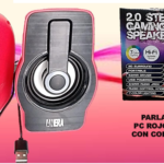 PARLANTE GAMING PARA PC CON LUZ LED 7 COLORES USB 2.0 Y PLUG 3.5