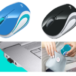MOUSE INALÁMBRICO ULTRAPORTÁTIL M187  AZUL/ NEGRO