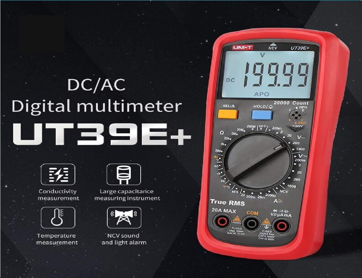 multimetro uni-t 39+ MULTÍMETRO DIGITAL UNI-T UT39E + - Imagen 1