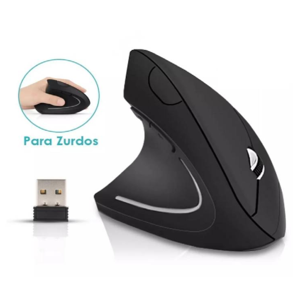 MOUSE ERGONOMICO VERT/INALAMB MANO/IZQ A BATERIA AAA - Imagen 2