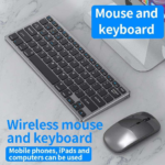 COMBO TECLADO WIRELESS RECARGABLE GRIS