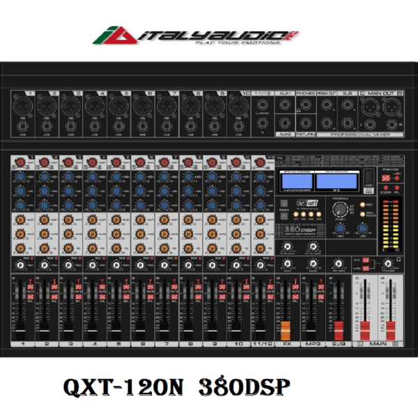 CONSOLA 12 CANALES MIXER  ITALY AUDIO 380DSP