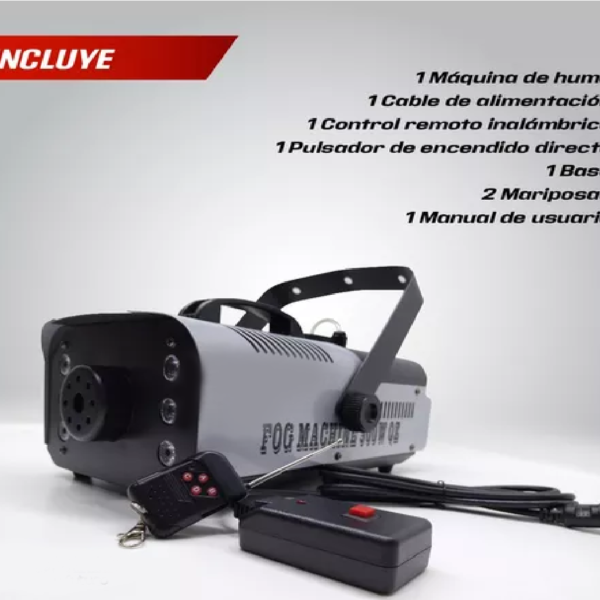 MAQUINA DE HUMO, 900W, INCLUYE CONTROL - Imagen 3