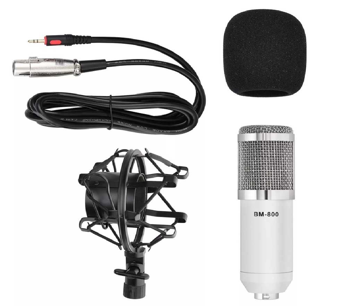 MICROFONO CONDENSADOR BM-800 MICROFONO DE CONDENSADOR KIT PARA ESTUDIO - Imagen 1