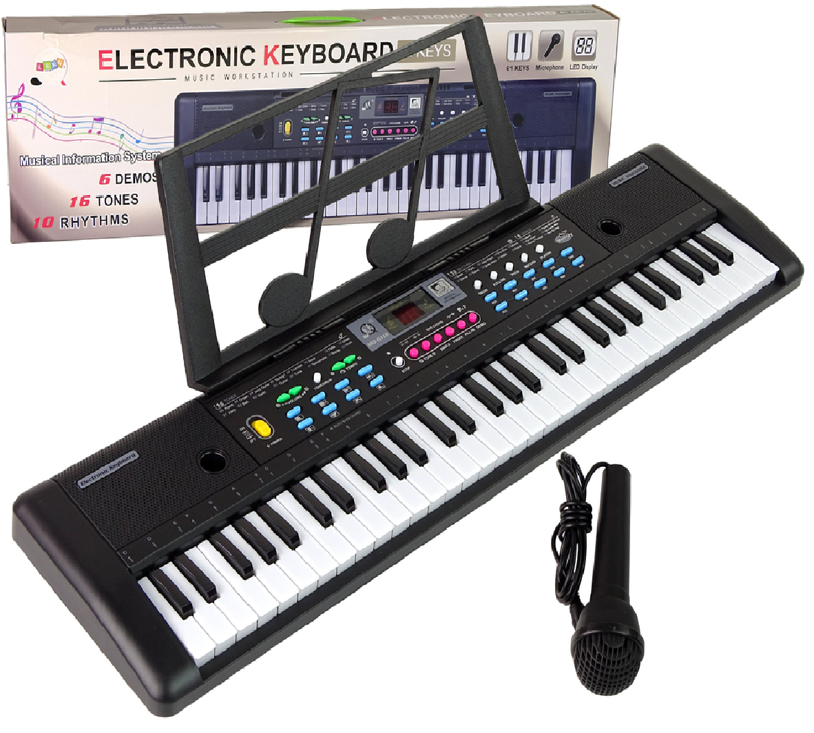 AL.MQ.6112 TECLADO ELECTRÓNICO DIGITAL PARA PRINCIPIANTES 16 TIMBRES TECLADO ELECTRÓNICO DIGITAL PARA PRINCIPIANTES 16 TIMBRES - Imagen 1
