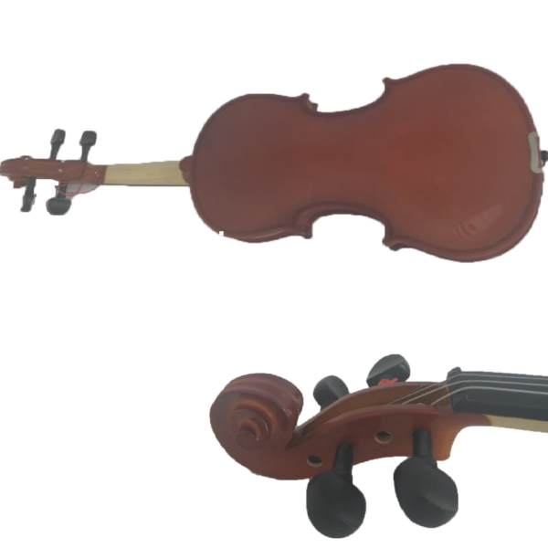VIOLÍN ACÚSTICO PARA ESTUDIANTE VINTAGE TALLA 4/4 DE MADERA DE PINO Y ARCE COLOR MARRON - Imagen 2