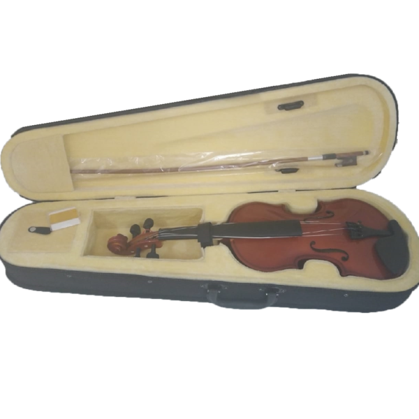 VIOLÍN ACÚSTICO PARA ESTUDIANTE VINTAGE TALLA 4/4 DE MADERA DE PINO Y ARCE COLOR MARRON - Imagen 3
