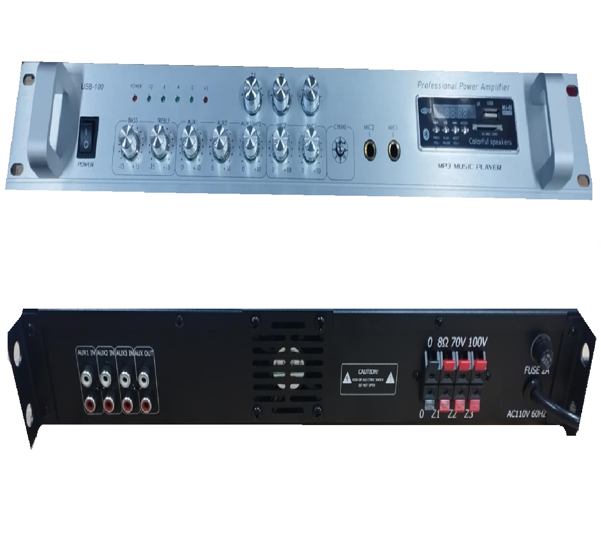 usb.100 AMPLIFICADOR DIGITAL 100W-110V-4-16 OHMS AMPLIFICADOR DIGITAL 100W-110V-4-16 OHMS - Imagen 1