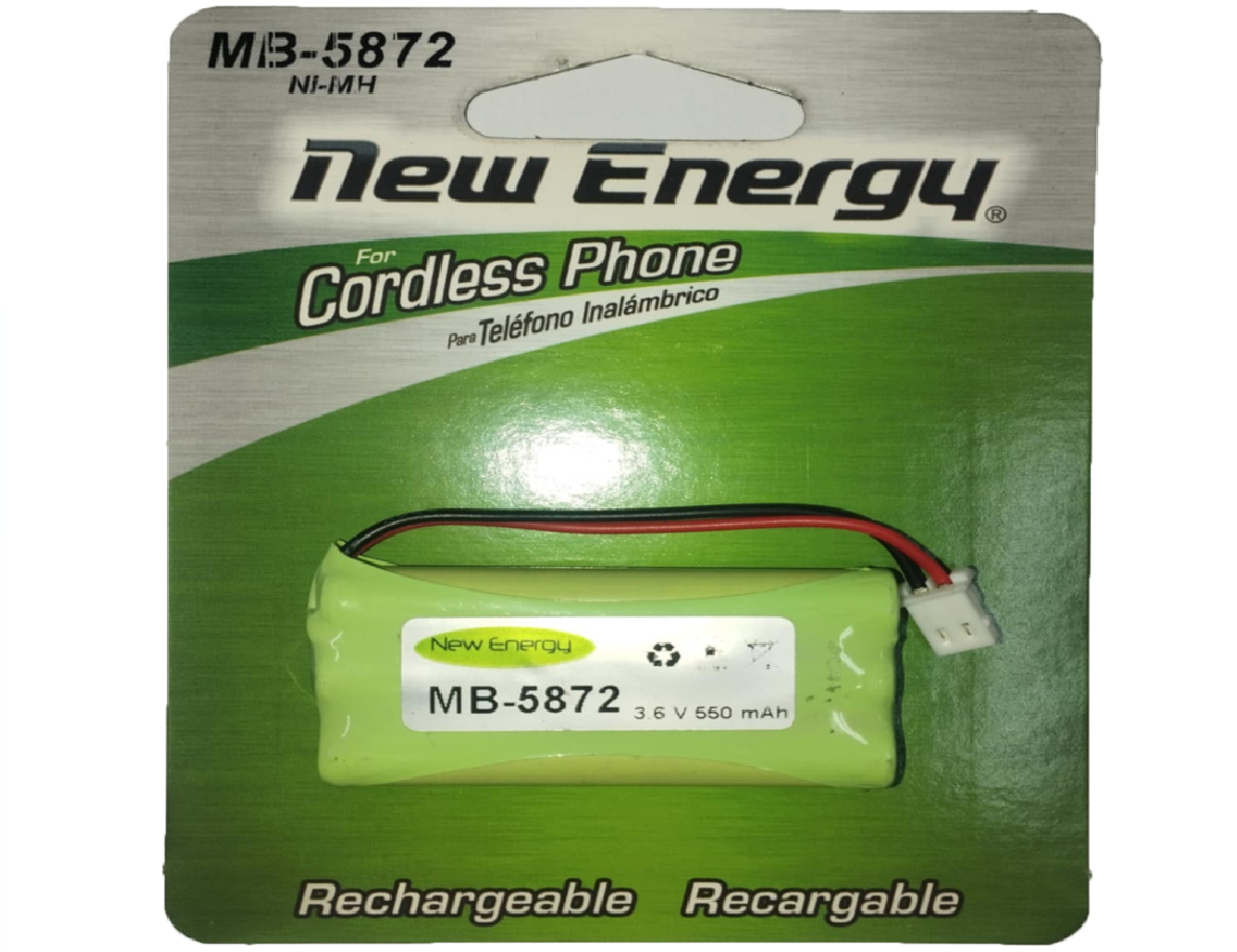 BATERIA MB5872 DE TELEFONO NEW ENERGY BATERIA DE TELEFONO 3.6V 550MAH MB-5872 - Imagen 1