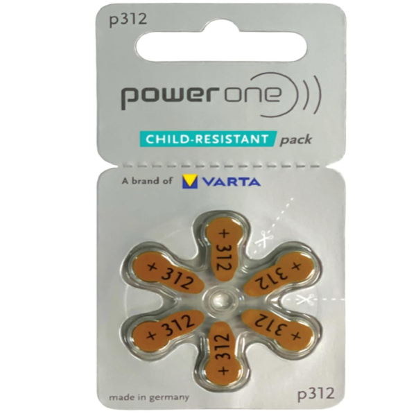 PILA DE AUDIFONO Z312 BLISTER X6 POWER ONE