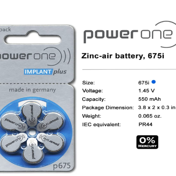PILA DE AUDIFONO 675 1.45V BLISTER X6 POWER ONE - Imagen 2