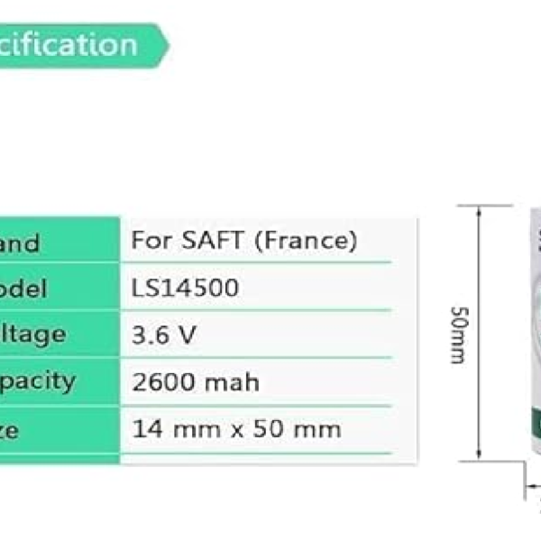 SAFT LS 14500 3,6V LITHIUM AA - Imagen 2