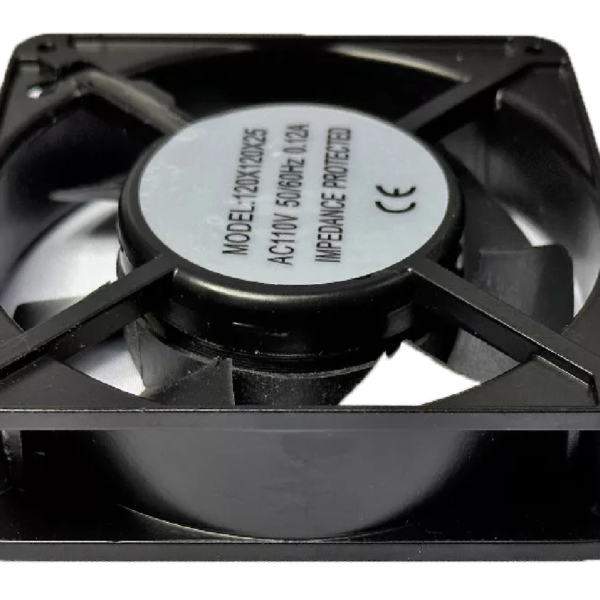 VENTILADOR 110V AC 0.12A 12X12X2.5 METAL - Imagen 3