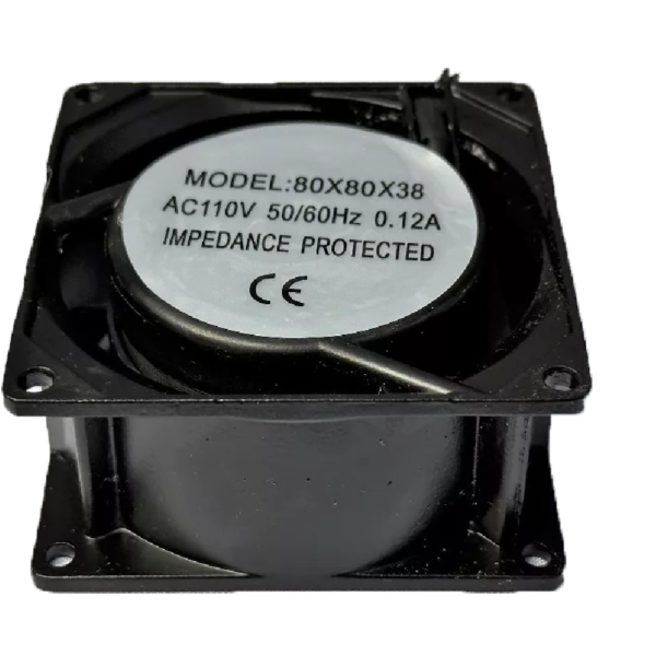 VENTILADOR 110V AC 0.12A 8X8X3.8 METAL - Imagen 3