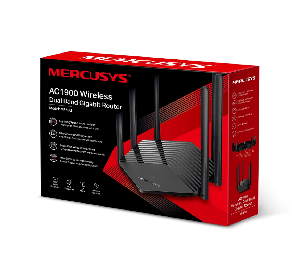 ROUTER WIRELESS GIGABIT DUAL BAND MERCUSYS AC1900 2 ROUTER WIRELESS GIGABIT DUAL BAND MERCUSYS - Imagen 1