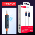 CABLE DE CARGA 100W CON PANTALLA TRENZADO TIPO C A