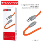 CABLE TIPO C 6A DE CARGA RÁPIDA NARANJA TIPO SILICONA