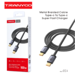 CABLE TIPO C DE 2MTS 100W CARGA RAPIDA TRENZADO