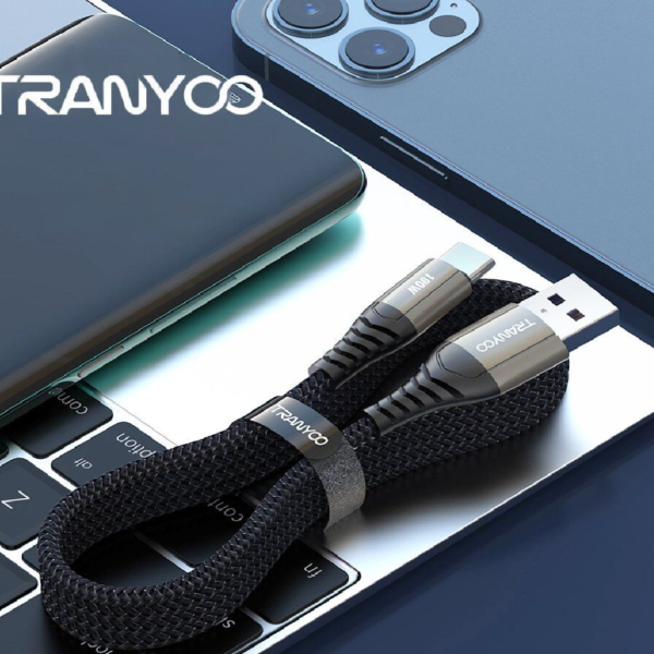 CABLE USB 3.0 A TIPO C CARGA RAPIDA TRENZADO 2MTS - Imagen 2
