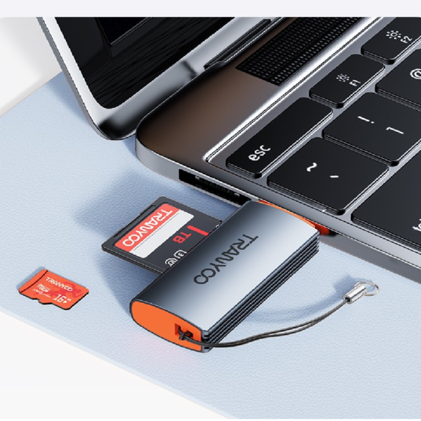 LECTOR DE TARJETAS USB3.0 SD+TF CARCASA METALICA - Imagen 2