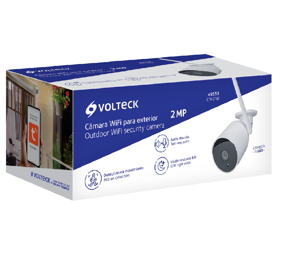 CAMARA WIFI TIPO BALA 2MP PARA EXTERIOR