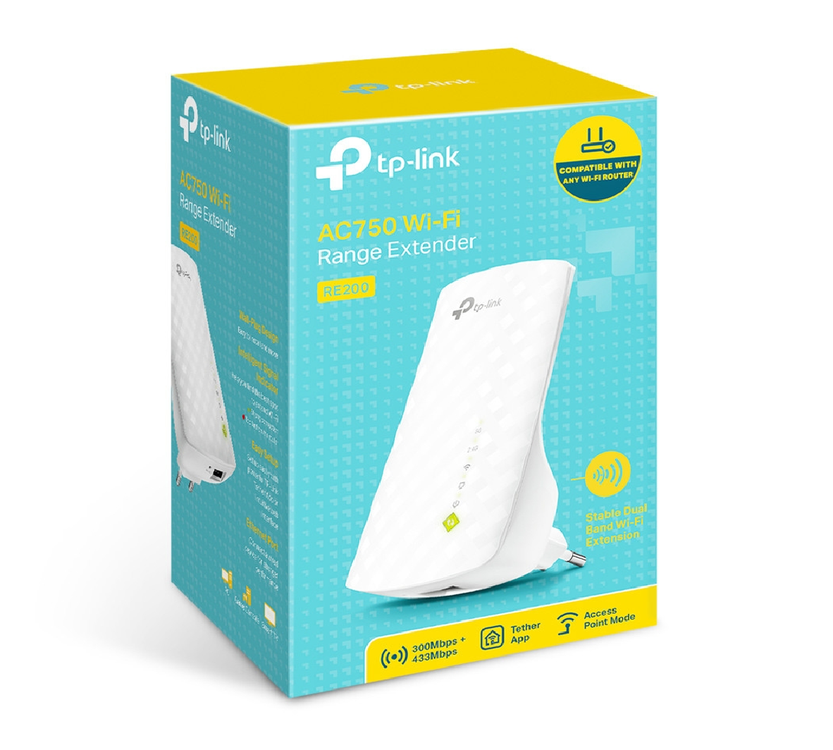 EXTENSOR WIFI DUAL BAND AC750 433MBPS AT 5GHZ EXTENSOR WIFI DUAL BAND AC750 433MBPS AT 5GHZ - Imagen 1