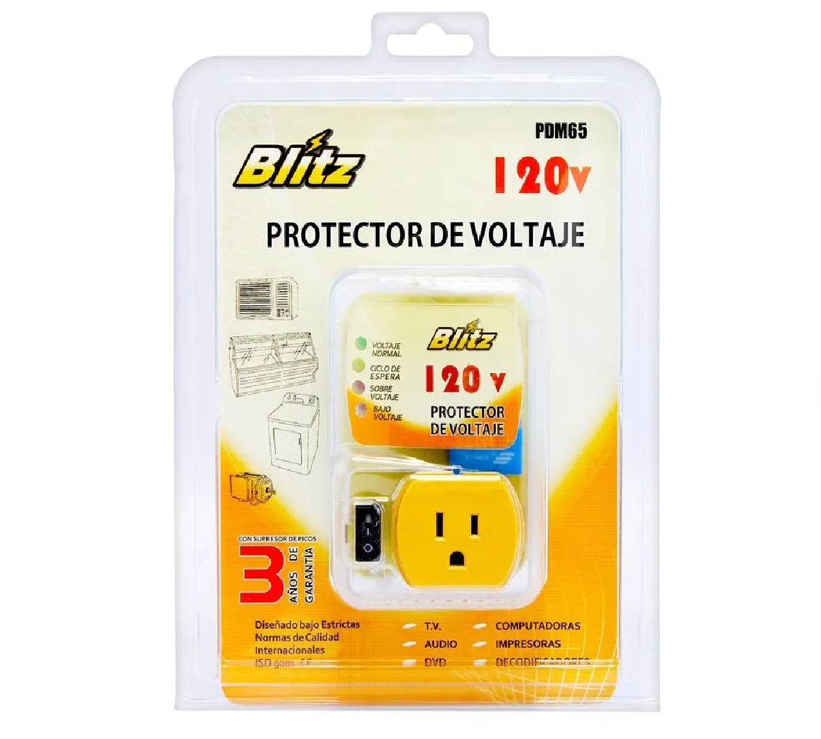 PROTECTOR DE VOLTAJE 90V-140V 50-60HZ 20 1 PROTECTOR DE VOLTAJE 90V-140V 50/60HZ - Imagen 1