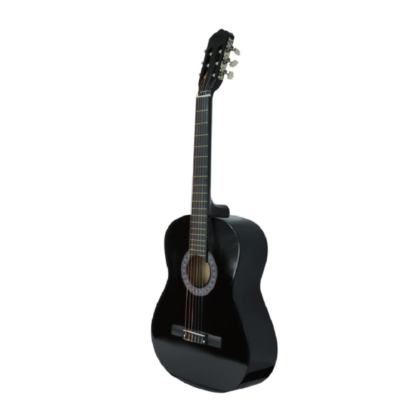 GUITARRA CLÁSICA NEGRA DE MADERA DE ABETO Y TILO 39#