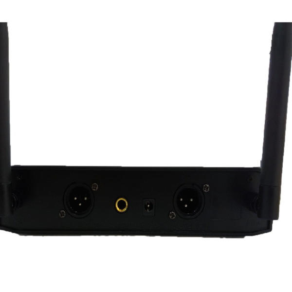 MICROFONO DOBLE RECARGABLES CON BASE INALAMBRICO UHF GRIS - Imagen 4
