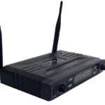 MICROFONO DOBLE RECARGABLES CON BASE INALAMBRICO UHF GRIS