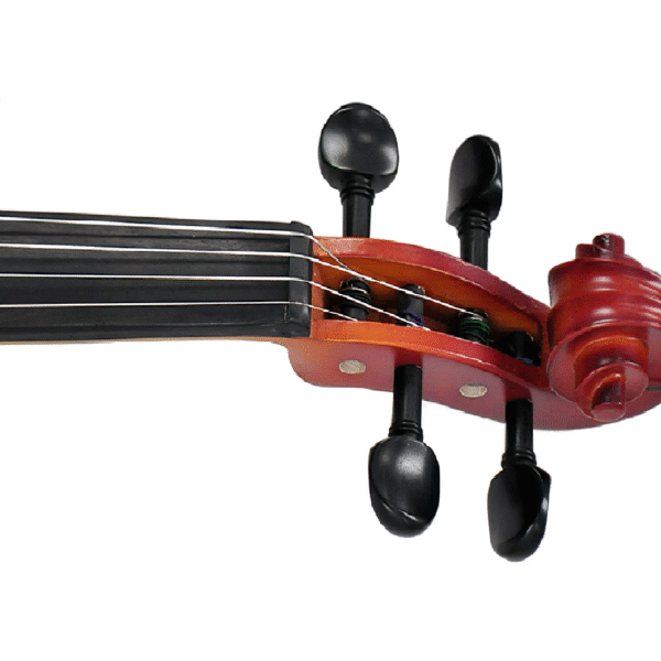 VIOLÍN ELÉCTRICO DE 4/4 CUERPO DE MADERA MACIZA Y DIAPASÓN DE ÉBANO - Imagen 4