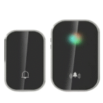 TIMBRE INALÁMBRICO 110V 1BOTON NEGRO/SILVER