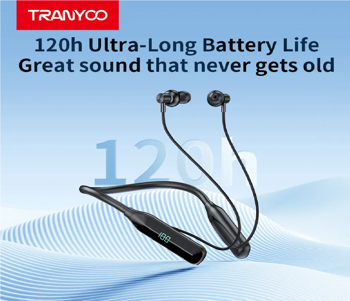 AURICULARES DEPORTIVOS BLUETOOTH CON BANDA PARA EL CUELLO 120H